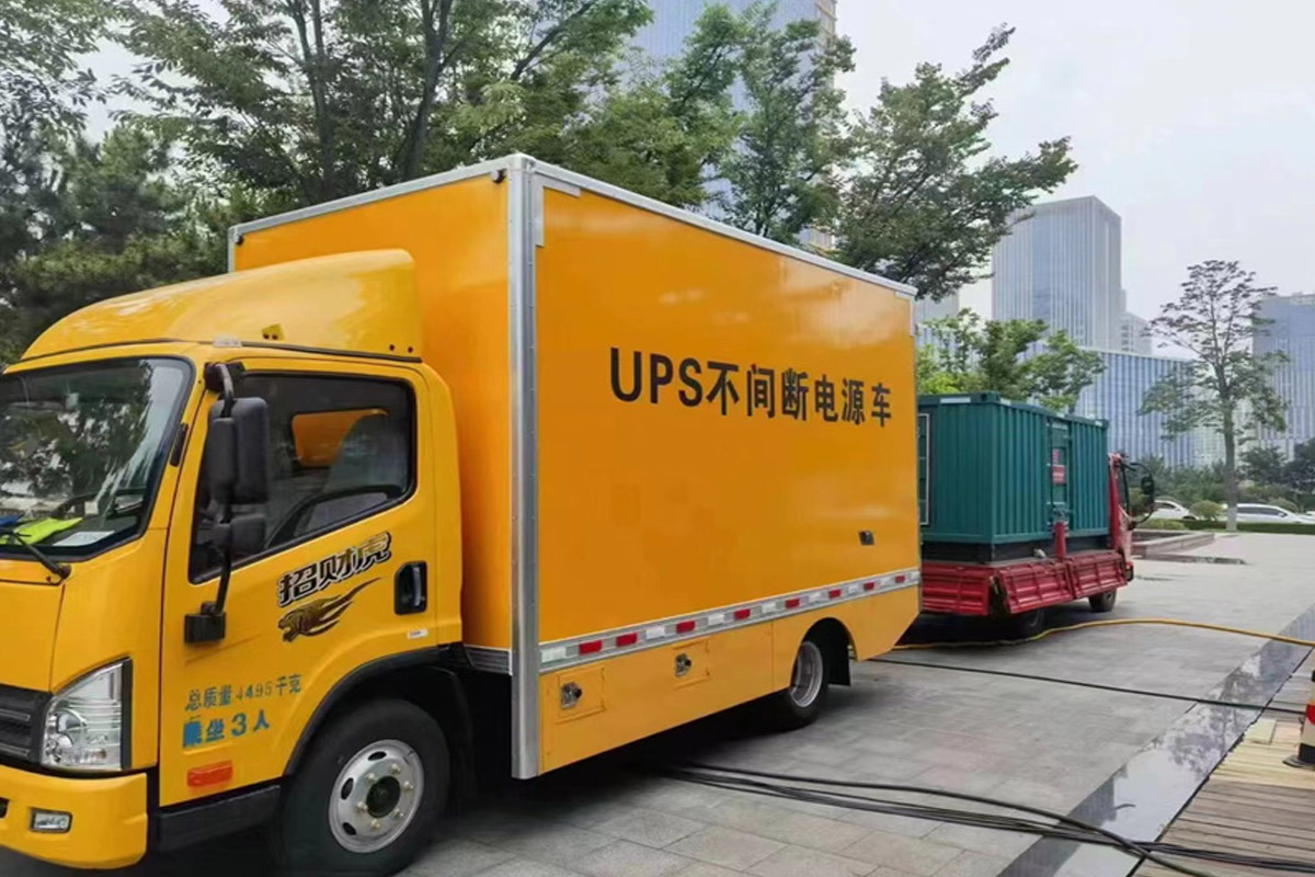 山亭发电机租赁施工现场