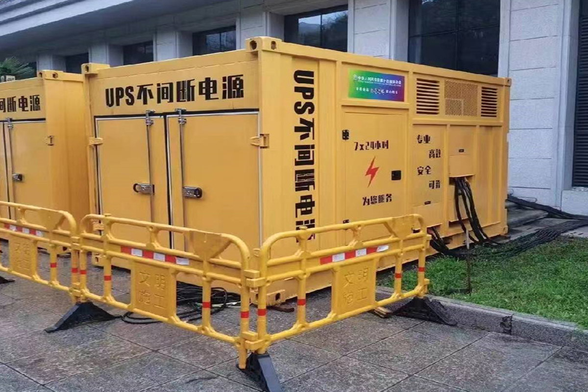 山亭发电机租赁施工现场