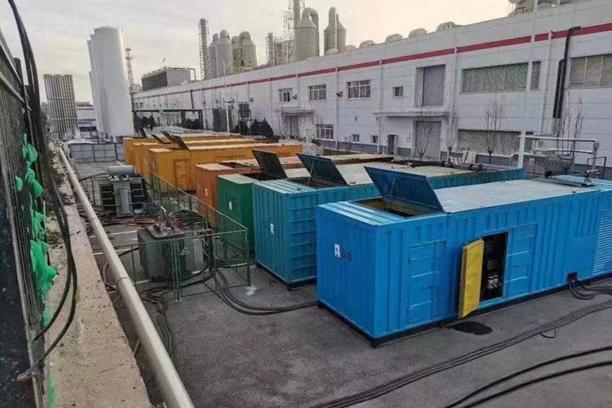 山亭发电机租赁施工现场